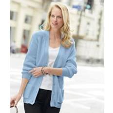 Damart Waffle Cardigan Blue