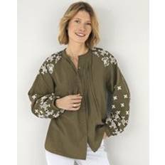 Damart Embroidered Blouse Green