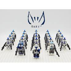 Sunvivid 501st Captain Rex Jesse Echo Clone 23pcs Star Wars 501st Captain Rex Jesse Echo Clone Troopers Army Set Minifigures Set