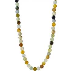 Agat Halsband Bud to rose Chelsea Necklace, Agate Mix, Gold