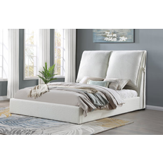 White Frame Beds Hokku Designs Kaderius Platform Upholstered/Faux Frame Bed