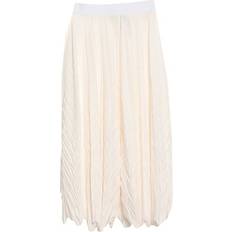 Emporio Armani White Skirts Emporio Armani Midi skirt White Polyester, Elastane, Polyamide