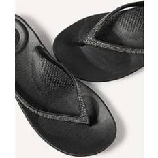 Fitflop Flip-Flops Fitflop Black Sparkle IQushion Ergonomic Natural