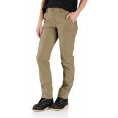 Carhartt Women's Women's Canvas Work Pant Relaxed Fit Rugged Flex Dark Khaki