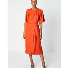 Brune - Lange kjoler Principles Women's Principles Womens/Ladies Gathered Midi Dress Red/Orange/Brown