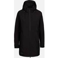 Women Rain Clothes Trespass Women's Womens/Ladies Lucille DLX Waterproof Jacket Black