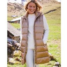 Gold - Women Vests Damart Thermal Recycled Longline Gilet Gold 10/12