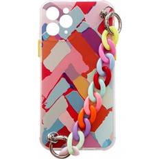 Samsung Galaxy A42 Mobilskal Hurtel Color Chain Case gel flexibelt elastiskt fodral med ett kedjehänge för Samsung Galaxy A42 5G multicolour 3