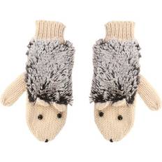 Beige - Women Gloves Eease Universal Wool Hedgehog Pattern Gloves Autumn Winter Stylish Cartoon Warm Thick Men and Women Knitted Gloves Free Beige