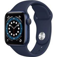 Apple Watch Series 6 dial blue 44mm strap rubber