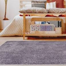 Carpets & Rugs The Rug Wholesaler Lilac Super Soft Warm 30mm Shaggy Purple
