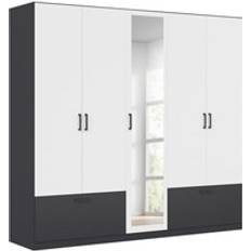 Glas Kleideraufbewahrung Poco Jubi Alpine White Gray Kleiderschrank 226x210cm