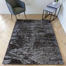 Carpets & Rugs The Rug Wholesaler Charcoal Low Pile Shaggy Grey