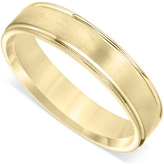 Macy's Rings Macy's Satin Finish Beveled Edge Band in 18k Gold-Plated Sterling Silver Also in Sterling Silver Gold Over Sterling Silver