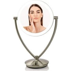 Lighted Tabletop Makeup Mirror Gray