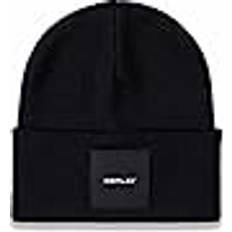 Replay Men Accessories Replay Mens Beanie No Thema In Black Colour: Navy Fabric, One Si