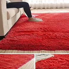 Carpets & Rugs Abaseen Abaseen Comfort Soft Fluffy Shaggy Red