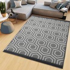 Carpets & Rugs The Rug Wholesaler Modern Geometric Flatweave Islay Grey