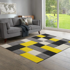 Carpets & Rugs Home Republic Dexter Ochre Rug Yellow