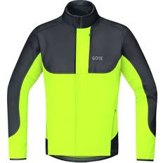 Gorewear Men's C5 Windstopper Thermo Trail Jacket, Black/Neon Yellow