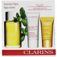 Clarins At Home Set: Tonic Body Treatment Oil Body Scrub Mask