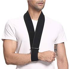 Health on sale SupreGear Arm Sling Lightweight Adjustable Neck Support Collar Immobilizer Simple Arm Sling Breathable Shoulder Support for Men Women Black Standard