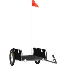 Carts Bicycle Carts & Tandem Bike Trailers vidaXL black, 126 x 63 x cm Cargo Bike Trailer Bike Wagon Trolley Cart Red Oxford Fabric and Iron
