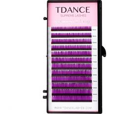 Purple False Eyelashes TDance Colorful lashes extension CC Curl 0.07mm Thickness Semi Permanent Individual Eyelash Extensions Silk Volume Lashes Professional Salon Use Mixed 8-15mm Length In One Tray Purple,CC-0.07,8-15mm