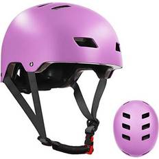 Kids Bike Helmet for 2-14 Years Old Boys Girls, Adjustable Skateboard Helmet for Cycling, Skateboarding, Scooter, Skate Purple-S