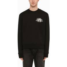 Amiri Sweaters Amiri Black Cotton Crewneck Sweatshirt With Logo Print