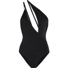 Swimsuits Karl Lagerfeld Signature asymmetric swimsuit women Recycled Polyamide Black