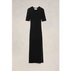 Ami Paris Dresses Ami Paris Black Slit Dress Black/001