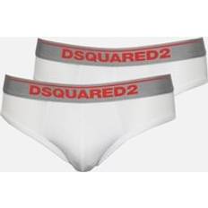 DSquared2 Men Underwear DSquared2 Men's 2-Pack Low-Rise Briefs in Modal Stretch, White 37/36/32