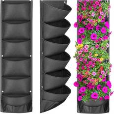 Winwin Black, 7 pockets Vertical Hanging Garden Planter Flower Flower