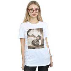 Boyfriend T-shirts Disney The Jungle Book Hypnosis Cotton Boyfriend T-Shirt White