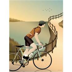Vissevasse Posters Vissevasse Cycling the hills Poster 30x40cm