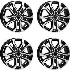 Bilfälgar Autec Kiso Gloss Black Polished 7X17 5 160 ET55