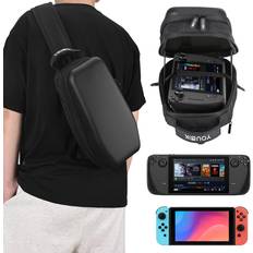 Younik Steam Deck Bag, Carrying Case for Steam Deck/Steam Deck OLED Accessories, Shell Backpack