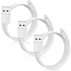 Jeenek 3Pack 1M iPhone Charger Cable, [ Apple MFi Certified ] 3ft Lightning to USB Cable Lead 1m, Original Fast Apple iPhone Charging Cable for Apple iPhone
