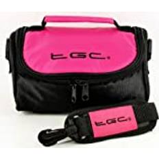 Camera Bags TGC kameraväska för Canon PowerShot G2 med axelrem och bärhandtag, Hot Pink & Black