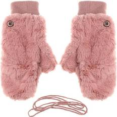 Faux Fur - Women Gloves & Mittens TureClos Winter Women Warm Gloves Mittens Windproof Plush Faux Fur Velvet Thicken Soft Stretch Flip Type Gloves Hand Warmer Hot