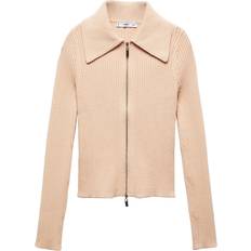 Mango Cardigans Mango Strickjacke 'PINTON hellbeige