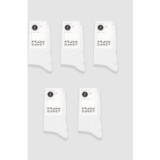 Elastan/Lycra/Spandex Underkläder Frank Dandy 5-pack Bamboo Solid Crew Sock White