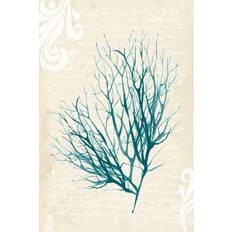 Turquoise Framed Art Highland Dunes Teal Seaweed IV Framed Art