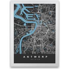 Borough Wharf Antwerp Graphic Print Framed Art