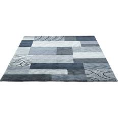 Carpets & Rugs Theko Handgefertigter Teppich Black Rectangular 90 x 160 cm Grey