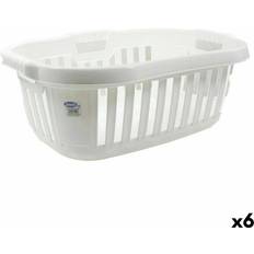 Tontarelli Hipster White Laundry Basket 50L Set of 6
