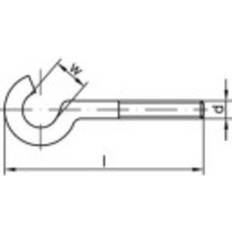 Toolcraft 159618 Bøjede skruekroge M5