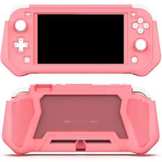 MAULUND Nintendo Switch Lite 360° Plastik Cover Indbygget Skærmbeskyttelse - Pink