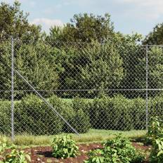 Stål Gjerde vidaXL silver, 1.6 10 m vidaXL Chain Link Fence Outdoor Mesh Fence Patio Wire Mesh Roll Garden Fence